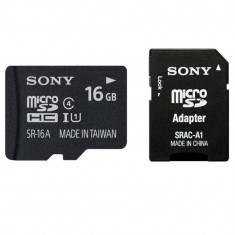 Card de memorie, Sony microSD cu adaptor SR16UYA, 16GB, cl10 foto