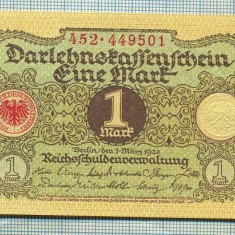 A 988 BANCNOTA- GERMANIA - 1 MARK -ANUL 1920 -SERIA449501 -starea care se vede