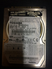 hard TOSHIBA de laptop - IDE - de 40 de gb - functional foto