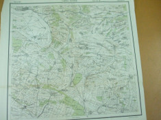 Drobeta Turnu Severin Turnul - Severin Mehedinti Oltenia Banat 1916 harta color foto