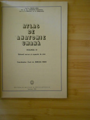 MIRCEA IFRIM--ATLAS DE ANATOMIE UMANA - VOL. III - 1985 foto