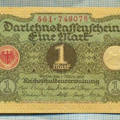 A 981 BANCNOTA- GERMANIA - 1 MARK -ANUL 1920 -SERIA749078 -starea care se vede