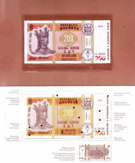 SV * Moldova 200 LEI 2013 * Aniversare 20 ANI LEUL MOLDOVENESC * UNC in folder foto