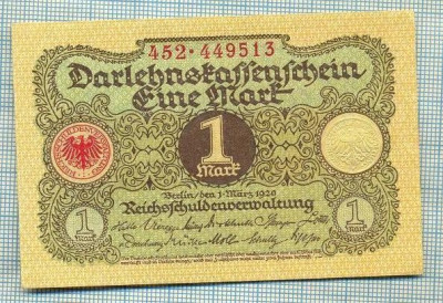 A 983 BANCNOTA- GERMANIA - 1 MARK -ANUL 1920 -SERIA449513 -starea care se vede foto