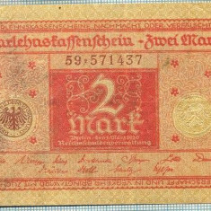 A 990 BANCNOTA- GERMANIA - 2 MARK -ANUL 1920 -SERIA571437 -starea care se vede