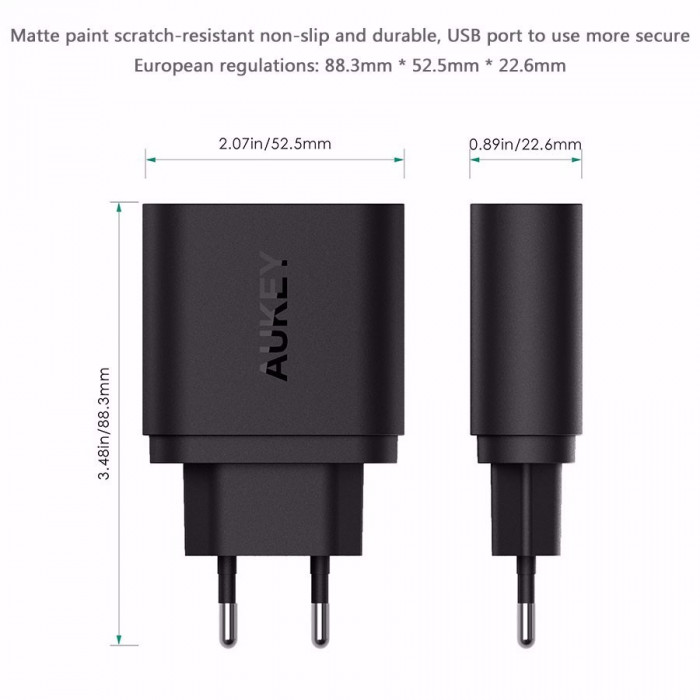 Incarcator Aukey Fast Charging Quick Charge 3.0 18W
