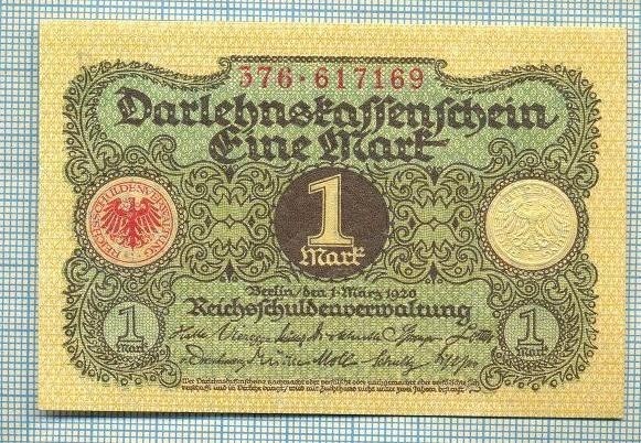 A 987 BANCNOTA- GERMANIA - 1 MARK -ANUL 1920 -SERIA617169 -starea care se vede