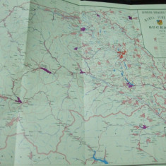 Suceava 1976 Moldova Bucovina harta judetului color
