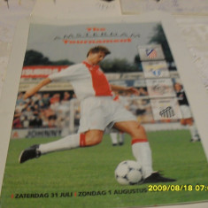 program Turneu intern. [Ajax,Atletico Madrid,Lazio ,Santos] 1999