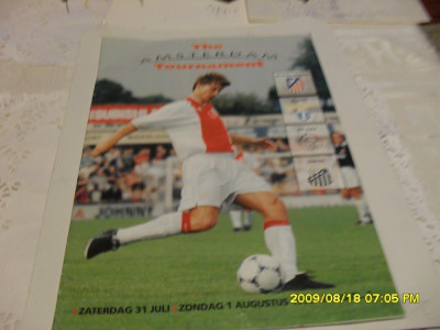 program Turneu intern. [Ajax,Atletico Madrid,Lazio ,Santos] 1999 foto