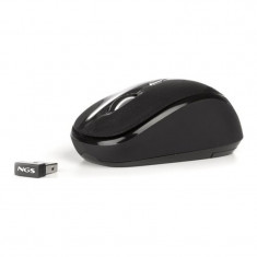 Mouse wireless NGS, 3 butoane, nano USB, Negru foto