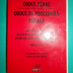 HOPCT CODUL PENAL /CODUL DE PROCEDURA PENALA /DAN LUPASCU EDITIA 2002 -476 PAG