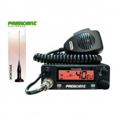 Pachet PRESIDENT Statie CB TRUMAN ASC+Antena MONTANA Magnetica GARANTIE 5 ANI foto