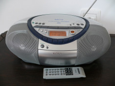 Radiocasetofon cu CD/MP3 Sony CFD-S35CP, telecomanda, impecabil foto