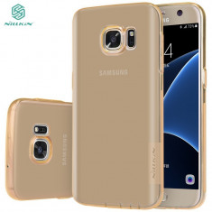 Husa Samsung Galaxy S7 Nillkin Silicon Nature TPU Aurie Transparent foto