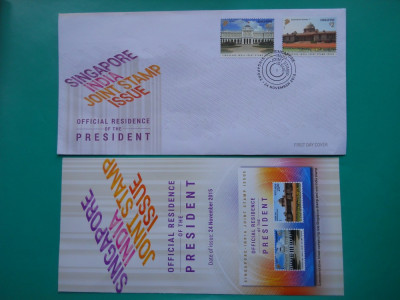 HOPCT PLIC FDC SINGAPORE 2015 /INDIA JOINT STAMP ISSUE /PLIC PLUS PLIANT foto