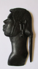 FEMEIE DIN AFRICA-aplica-sculptura in lemn-arta africana,vintage foto