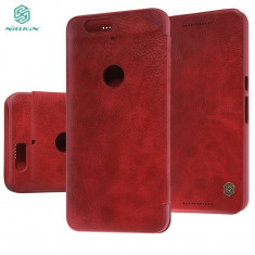 Husa Huawei Nexus 6P Nillkin Qin Flip Carte Rosie / Red foto