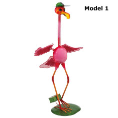Figurina solara LED Flamingo Handmade foto