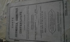 TODICESCU//CARTE DE ARITIMETICA,GEOMETRIE SI CONTABILITATE ,INTERBELICA