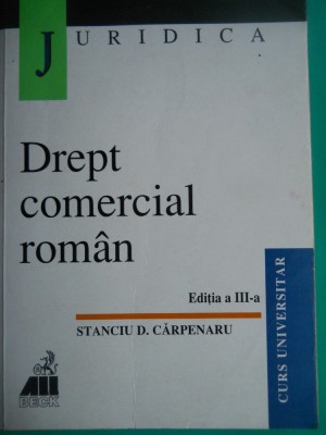 HOPCT DREPT COMERCIAL ROMAN /STANCIU D CARPENARU 2000 / 623 PAG foto