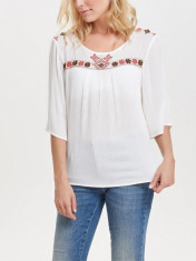 Bluza din vascoza tip ie - Only - art. 15114635 alb foto