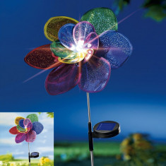 Floare decorativa solara LED rotativa foto