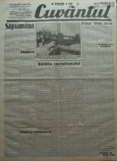 Cuvantul, ziar legionar, 1 Mai 1933, articole Perpessicius, Mihail Sebastian