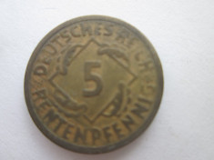 Germania 5 reichspfennig 1924(A) foto
