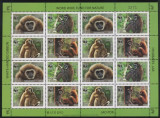 LAOS 2008 FAUNA PROTEJATA WWF GIBONI COTA MICHEL 55 EURO, Nestampilat