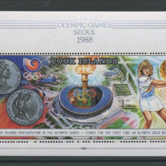 COOK ISLANDS 1988 JOCURILE OLIMPICE SEUL COTA MICHEL 20 EURO