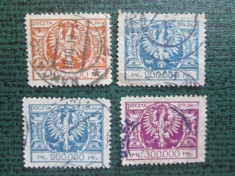 TIMBRE POLONIA LOT STAMPILAT-1924