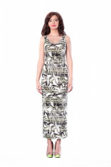 Rochie Safari alb/negru foto