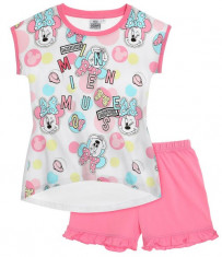 Pijama de vara Disney Minnie alb/roz foto