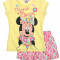 Pijama de vara Disney Minnie galben/alb imprimat