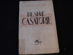 DESPRE CASATORIE- LEON BLUM-254 PG- foto