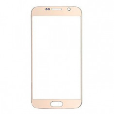 Geam Samsung Galaxy S6 G920 gold auriu ecran nou + folie sticla tempered glass