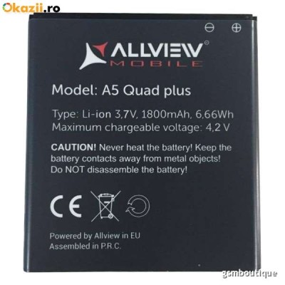 Acumulator Allview A5 Quad Plus original nou foto