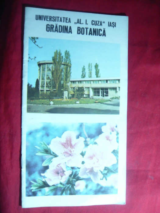 Pliant -Reclama - Gradina Botanica - Universitatea Al.I.Cuza Iasi