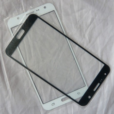 Geam Samsung Galaxy J7 alb ecran nou + folie sticla tempered glass