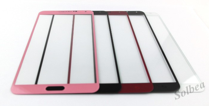 Geam Samsung Galaxy Note 4 rosu ecran nou + folie sticla tempered glass