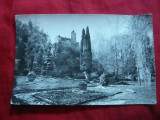 Ilustrata Parcul Cetatii Bran cca.1961, Circulata, Fotografie