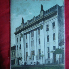 Ilustrata Targu Mures - Palatul Postei , cca.1917 , color