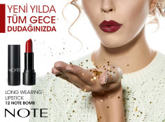 Ruj de buze de lunga durata NOTE Cosmetics Long wearing lipstick 12 NOTE BOMB foto