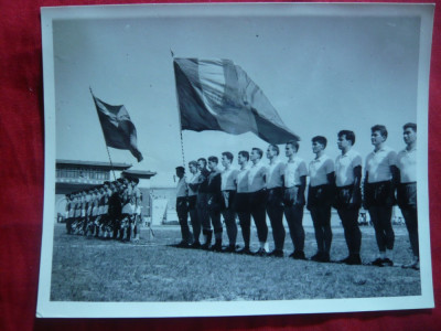 Fotografie meci Romania- China , cca.1960 , dim.= 12,5x9,5 cm foto