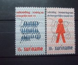 SURINAM 1971 &ndash; HARTA SI RECENSAMANTUL POPULATIEI, serie nestampilata, B16, Nestampilat