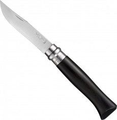 Cutit Opinel Ebony - Black Wood Nr 08 Otel Inox CU HUSA 001352 foto