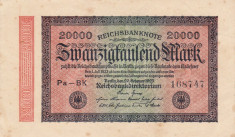 GERMANIA 20.000 marci 1923 VF+++!!! foto