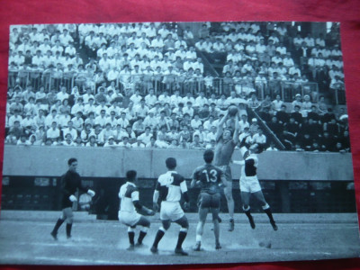Fotografie- Meci de Handbal in 11 Romania-Japonia- Tokio 1960 ,17,5x12 cm foto