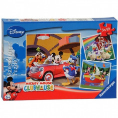 Puzzle Clubul Mickey Mouse 3 x 49 Piese Ravensburger foto